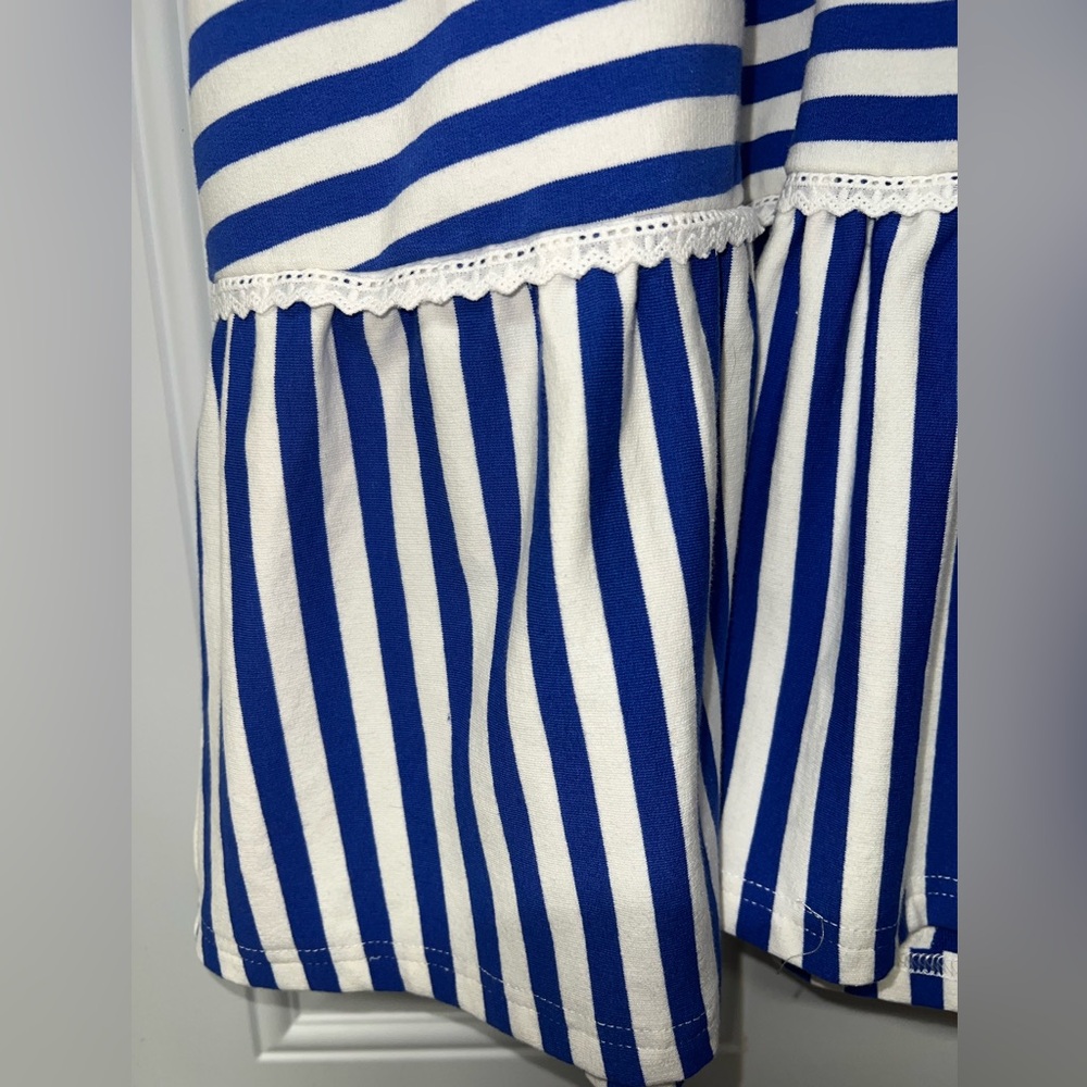 Umgee royal blue and white striped mini dress size medium - Picture 3 of 12